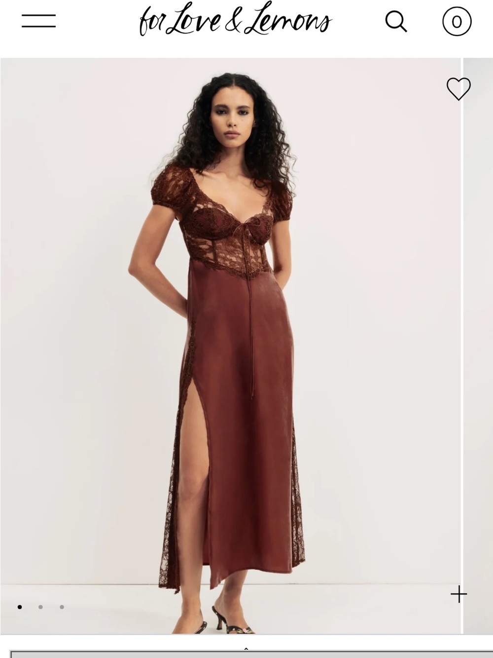 For Love & Lemons Casey Maxi Dress - Rust